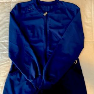Navy Blue Infinity Scrub Jacket, M